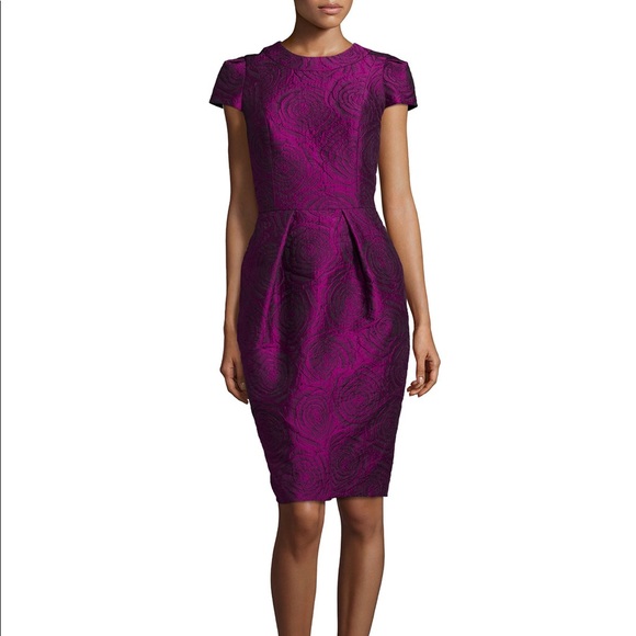 jacquard cocktail dress